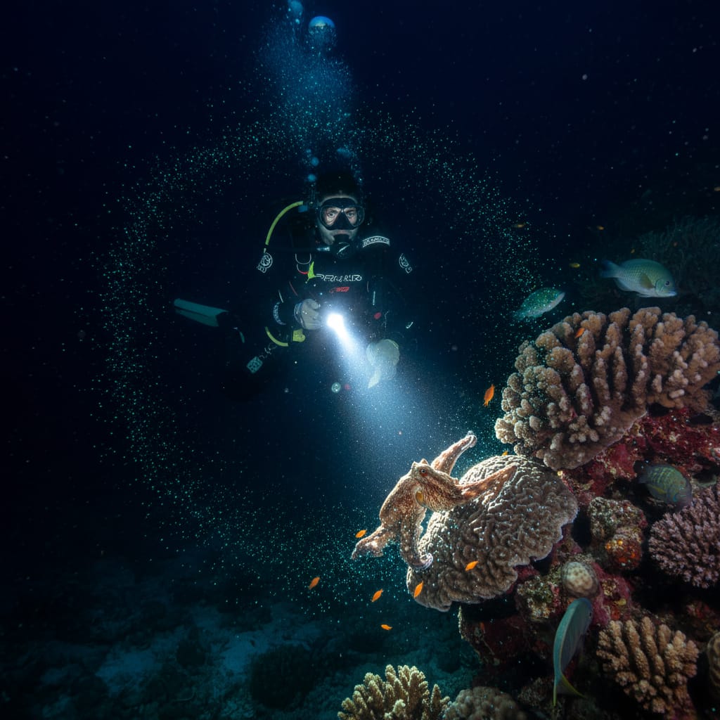 Night Dive - Add-on 3rd dive (evening) - Rp 1.000.000